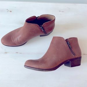 Lucky Brand Basel Leather Bootie Brown Size 10